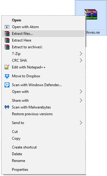 windows file extractor