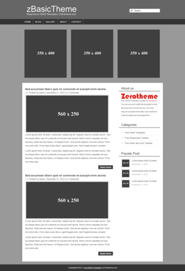Free simple html5 template printable